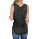 thumbnail image 5 of Gibobby Blusas y chalecos sin mangas con cuello en V y botones de color sólido sueltos informales para mujer(Gris oscuro,M), 5 of 5