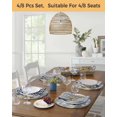 thumbnail image 5 of 13 Inch Round Placemats Set of 4, Nautical Anchor Non Slip Heat Insulation PP Table Mats, Rudder Stars Retro Black Grey Wooden Grain Washable Place Mats for Kitchen Dining Party Table Decor, 5 of 7