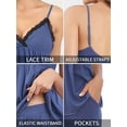 thumbnail image 4 of Women's Casual Modal Pajamas Sets Lace Trim Cami Tops Long Pants Sleepwear, 4 of 7