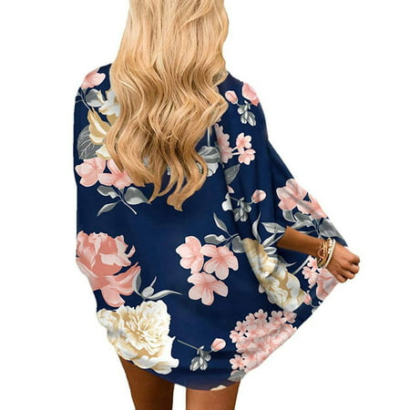 Ccdes Floral Print Cardigan, Cardigan Cover Up Loose For Home For Women ...