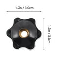 thumbnail image 2 of KAKOWELY 20Pcs Black ABS Clamping Nuts Knob Star Shape Threaded Hand Screw on Handle for Machine Tools, 2 of 8