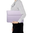 thumbnail image 4 of 13 inch Laptop Stand Sleeve Case, Faux Leather, Envelope bag transverse laptop bag, Laptop protective case - purple, 4 of 5