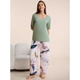 thumbnail image 2 of Smilooen Lounge Set for Women 2 Piece Outfits Short Sleeve Round Neck Pjs Sleepwear,S-2XL, 2 of 6