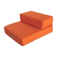 thumbnail image 2 of Escaleras para perros para perros pequeños pasos de mascota espuma de alta densidad, cómoda, liviana, suave, rampa para perros, pasos para perros para Naranja, 2 of 8
