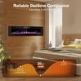 thumbnail image 5 of ZAFRO 60" Electric Fireplace with Remote Ultra-Thin & Quiet Wall-Mounted Recessed Heater, Adjustable 12-Color Flame, Brightness & Speed, 5 of 8