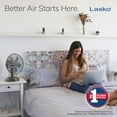 thumbnail image 3 of Lasko 12" 3-Speed Oscillating Classic Metal Table Fan, Bronze R12210, 3 of 13