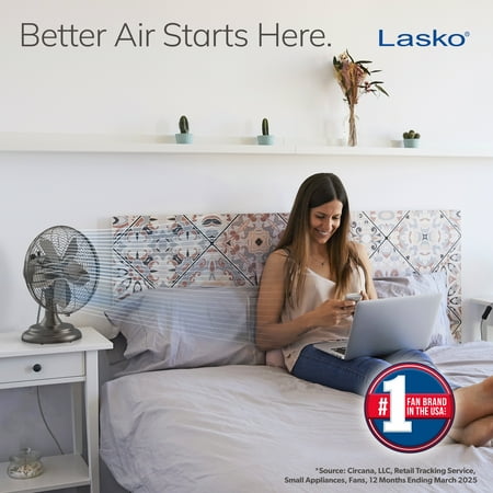 Lasko 12-In. Classic Metal Table Fan - Bronze