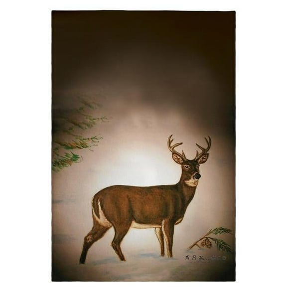 Betsy Drake GT236 Deer in Snow Guest Towel - 20 x 20 in.