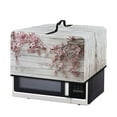 thumbnail image 2 of FOR U DESIGNS Wood Cherry Blossom Pattern Microwave Oven Dust Cover Portable Microwave Oven Folding Covers Stain Resistant Small Appliance Covers (20.9" W x 15.7" D x 12.4" H)-L, 2 of 8