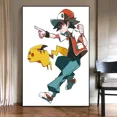 thumbnail image 3 of Figuras de anime de Pokémon Japón Valorant Pikachu Charizard periféricos lienzo decoración de pared impresión carteles de anime pintura regalo para el hogar, 3 of 5