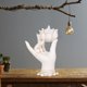 thumbnail image 5 of Resina Buda con forma de mano con forma de vela de vela de tealight Soporte de vela de la luz de Decoración de la decoración de la oficina de blanco Baoblaze Tenedor de vela de Buda, 5 of 7