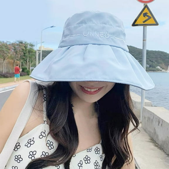 Women's Sun Hats with Bow, Foldable Lightweight UV Protection Bucket Hat Girls Summer Sunshade Cap