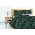 thumbnail image 3 of Ambesonne Tropical Down Alternative Quilt Comforter, Exotic Monstera Summer Art, Twin, Black and Hunter Green, 3 of 5