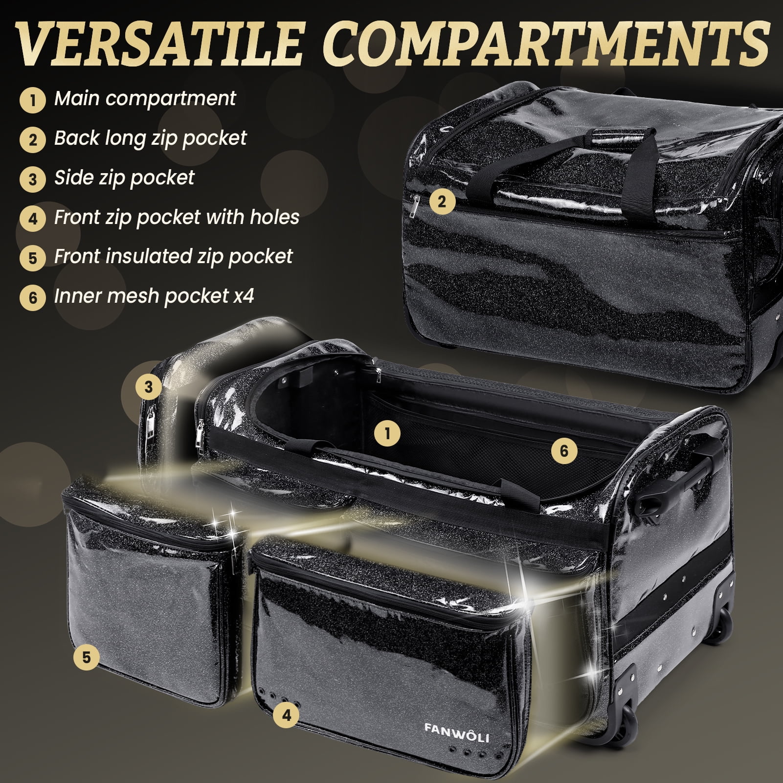 Curtain Dream Duffel Bags Dream Duffel Recital 29” Glitter Dance