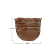thumbnail image 3 of Bloomingville Organically Shaped Edge Stoneware Planter, Brown Reactive Glaze, 3 of 3