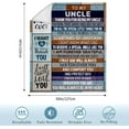 thumbnail image 4 of LHSHID Uncle Fathers Day Blanket Gifts Uncle Gifts for Men Uncle Gifts from Niece Nephew Great Gifts for Uncle Best Uncle Ever Gifts for New Uncle Uncle Birthday Blanket 40"x50", 4 of 6
