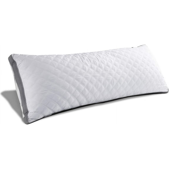 ANHXN Premium Adjustable Loft Quilted Body Pillows - Firm and Fluffy - Quality Plush - Down Alternative - Head Support Pillow -