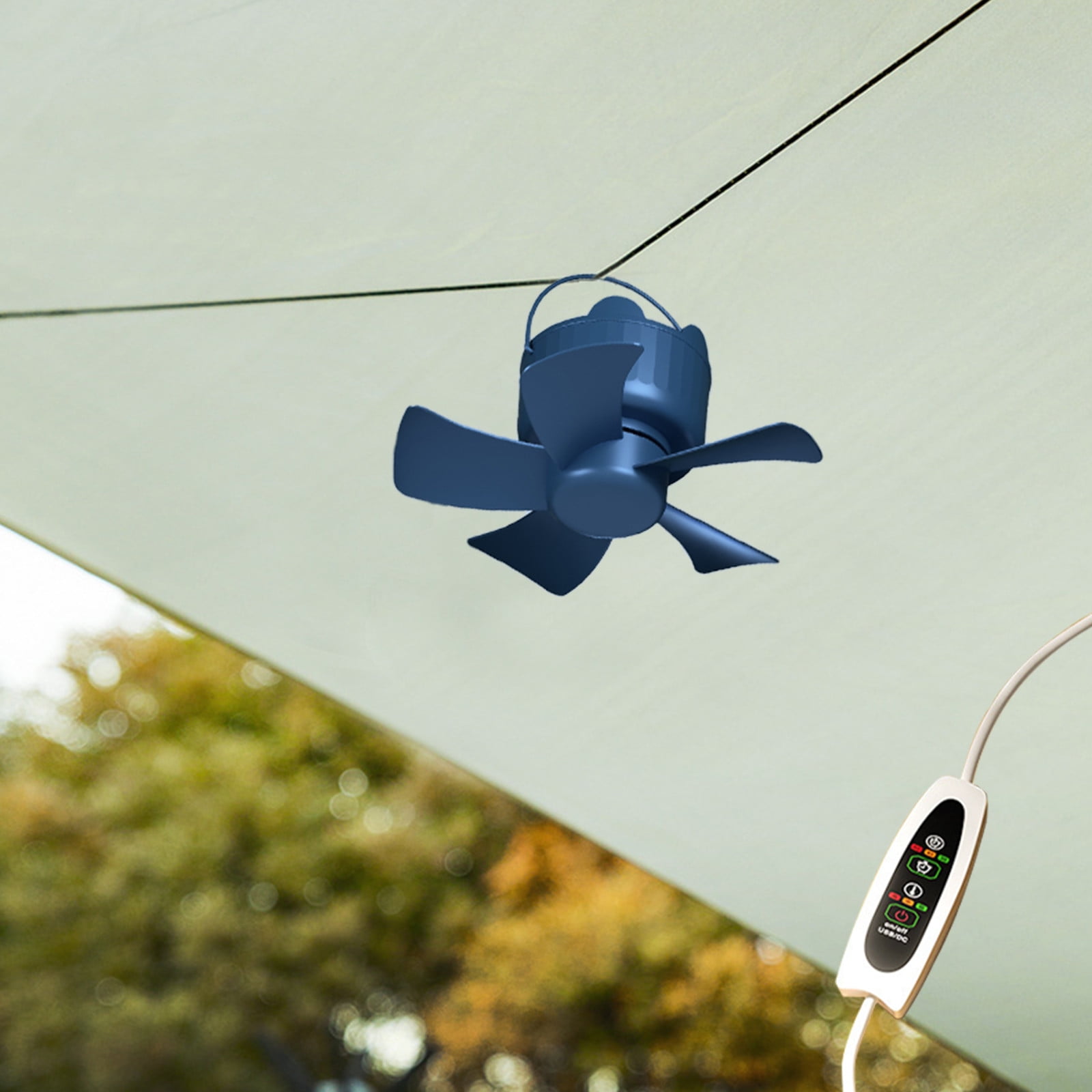 LSLJS Small Portable Ceiling Fan NOT Battery Powered Mini USB Tent Fans with Remote Control for Camping Canopy Hanging Fan Small Ceiling Fan for