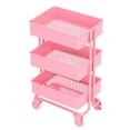 thumbnail image 1 of Fugacal Dollhouse Trolley Rack, Dollhouse 3 Tier Storage Rack Metal With Wheels For Kids, 1 of 8
