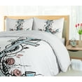 thumbnail image 5 of Ambesonne Anchor Duvet Cover Sets, Romantic Design Anchor, 2-King, Pale Blue Pale Coral, 5 of 7