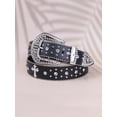 thumbnail image 3 of ESTRAPVIA Rhinestone Belt for Men & Women, Western Cowboy Cowgirl Belt with Bling Cross Design for Jeans, 3 of 5