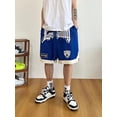 thumbnail image 5 of Pantalones cortos de baloncesto americanos, pantalones deportivos de entrenamiento finos de verano para hombre, pantalones holgados bordados de hip-hop callejero, 5 of 5
