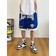 thumbnail image 3 of Pantalones cortos de baloncesto americanos, pantalones deportivos de entrenamiento finos de verano para hombre, pantalones holgados bordados de hip-hop callejero, 3 of 5