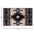 thumbnail image 5 of Emma + Oliver Fe 2x3 Berber Olefin Accent Rug with Complementary Southwestern Pattern in Beige, Black and Brown and Jute Backing, 5 of 7