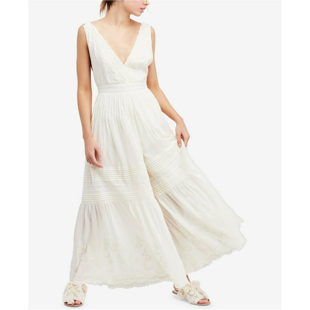 Free People Paloma Romper Mono para Mujer, Blanco Roto, 8 Free People Mameluco