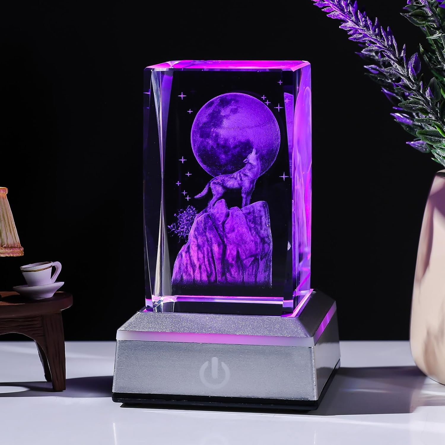 彫刻・オブジェ AUMBAK CrystalCube S Long size Lady's Osaka Castle Recognition 3D Engraved Crystal Figurine: Japanese