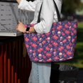 thumbnail image 7 of Xecao red Skull flower for versatile beach bag for women includes zipper pockets and waterproof material, ideal for vacations and adventures., 7 of 7