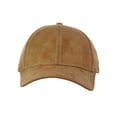thumbnail image 2 of C.C Unisex Adjustable Faux Suede Precurved Bill Baseball Cap Hat - New Camel, 2 of 4