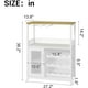 thumbnail image 2 of Historyli Mueble bar de vinos de 3 niveles con luces LED,mueble bar de café con estantes ajustables,puerta de malla y deflector,pequeño mueble bar con botellero y portavasos para cocina,color blanco, 2 of 8