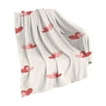 thumbnail image 2 of Valentine's Day Heart Throw Blanket 39.3x29.5in Soft Flannel Lightweight Pink Love Hearts Blanket Warm Cosy Fuzzy Nap Blanket for Sofa and Bed Holiday Gift, 2 of 7