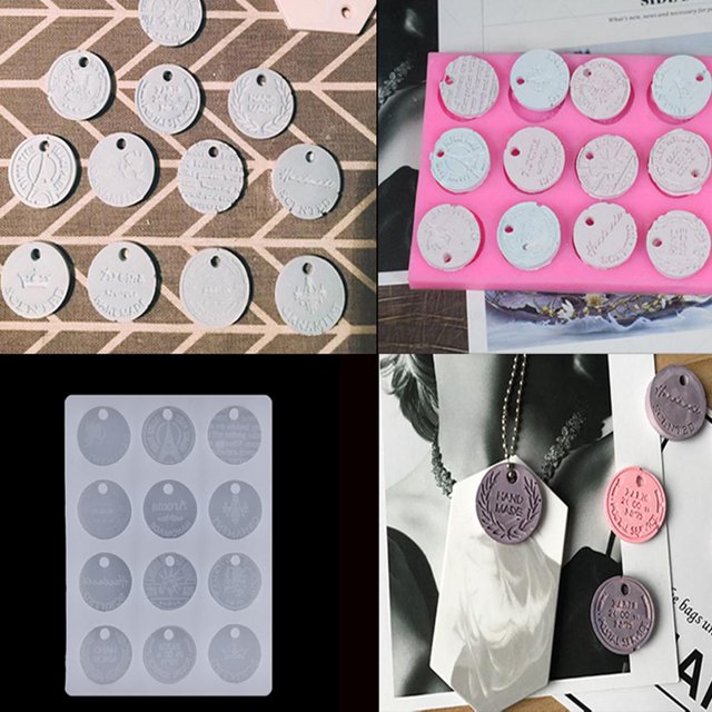 Etiquetas De Silicona Para Monedas, , De Yeso, De Fundición De Resina Para Adornos De Bricolaje, , BLESIY Molde de fabricación de joyas