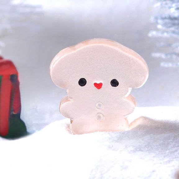 Glow in the Dark Gingerbread Dog Mini Phone Charm Orange Desktop Decor 1 Piece