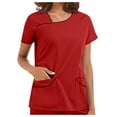 thumbnail image 1 of DPTALR Women's Short Sleeve V-Neck Pocket Care Workers T-Shirt Tops, 1 of 4