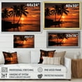 thumbnail image 4 of Designart "A Crimson Elegy Over Caribbean Depths" Beach & Ocean Floater Framed Wall Art Living Room, 4 of 7