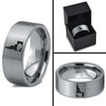 thumbnail image 4 of Tungsten Idaho The Gem State Potato Band Ring 8mm Men Women Comfort Fit Gray Flat Cut Brushed Polished, 4 of 4