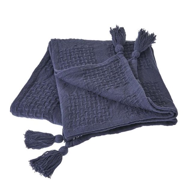 LR Resources THROW80163IND4250 Entrancing Throw Blanket, Indigo