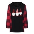 thumbnail image 4 of Mode de Noël Sweat à Capuche Décontracté à Manches Longues à Carreaux pour Femmes, 4 of 5