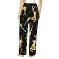 thumbnail image 3 of Junzan Christmas Gold Deers Women'S Pajama Pants Drawstring Comfy Sleep Bottoms With Pockets, 3 of 9