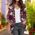 thumbnail image 2 of Women's Cardigan Floral Print Chiffon 3/4 Sleeve Open Front Lightweight Breathable Cover Up Casual Top for Summer Outfits, 2 of 4