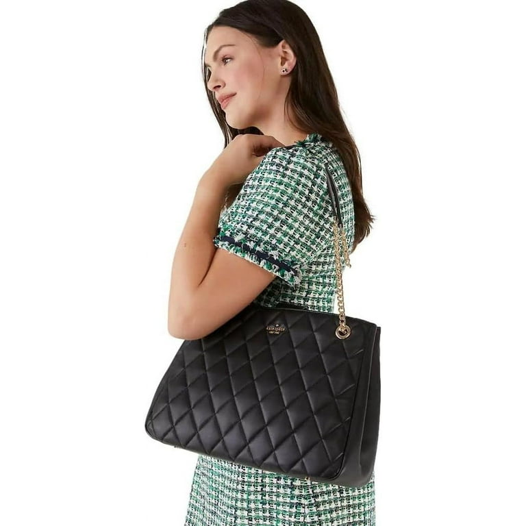 Kate Spade Carey Quilted Leather Large Tote Bag Chain Kate Spade Carey Quilted Leather Large Tote Bag Chain