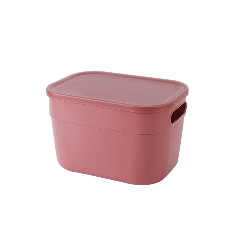 Cosmetics Storage Basket With Lid Debris Sorting Box Portable Desktop