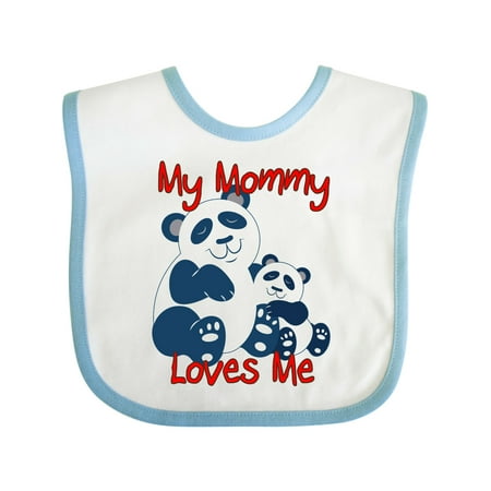 

Inktastic My Mommy Loves Me Panda Gift Baby Boy or Baby Girl Bib