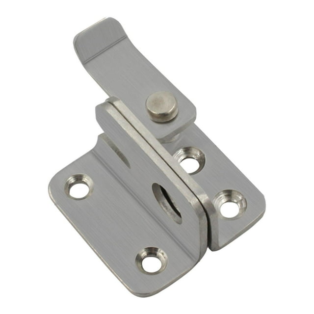 Luzkey Folding Latch, Gate Latch, Padlock, Heavy Duty Multifunctional Sliding Latch Latch, Sliding Door Latch Latch for Barn Bathroom Cabinet Silver S Right Open