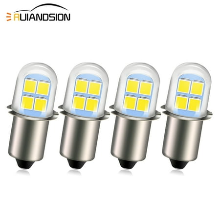 

Ruiandsion Flashlight Bulbs Replacement 4-6 Volt P13.5S 2835 White Bicycle Camping Working Light Pack of 4