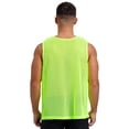 thumbnail image 3 of YONGHS Men's Mesh See Through Fishnet Muscle Tank Top Sleeveless Workout T-Shirt Night Club Tops Clubwear Fluorescent Green L, 3 of 7