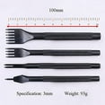thumbnail image 1 of 3MM 1/2/4/6 Prong Diamond Stitching Chisel Hole Punches Tool, Leather Hole Punch, Leather Chisel Set-4 Pcs, 1 of 5